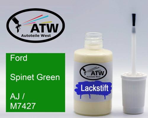 Ford, Spinet Green, AJ / M7427: 20ml Lackstift, von ATW Autoteile West.